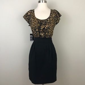 Express Dress Leopard MSRP $79.90 Sheath Size 4
